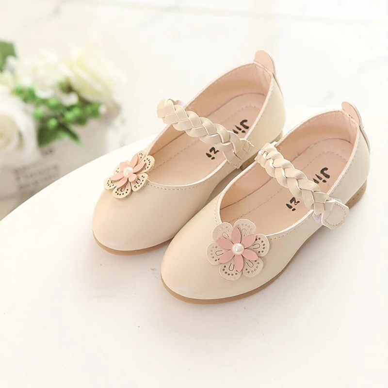 Zapatos planos de cuero para niñas y adolescentes, calzado escolar de princesa, color para primavera y otoño, 5, 7, 8, 9, 10, 11, 12 años| Zapatos de cuero| - AliExpress
