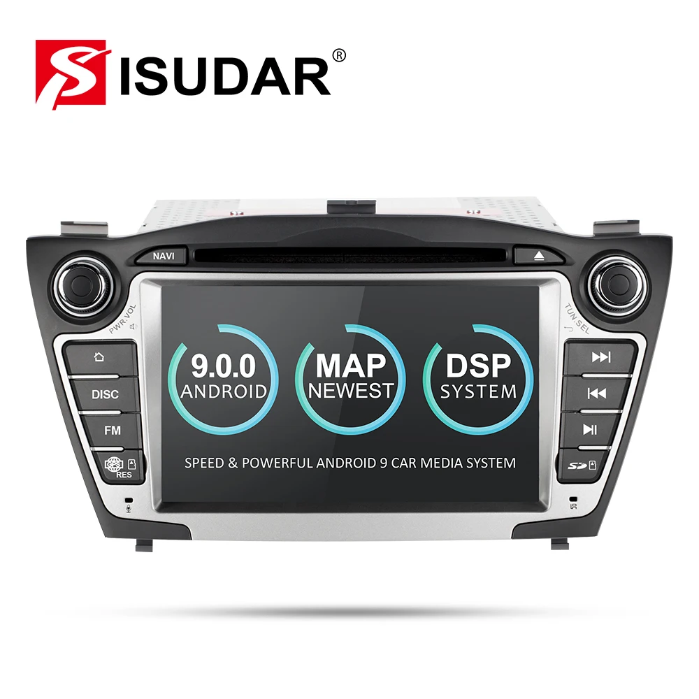 Isudar coche reproductor Multimedia GPS 2 Din Android 9 para Hyundai/IX35/TUCSON 2009-2015 Canbus A