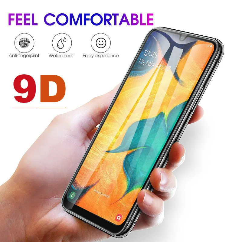 Для Samsung Galaxy A50 A10 A20 A30 A40 A60 A70 A80 A90 M20 9D полное покрытие клеем закаленное стекло 9H