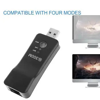 

Smart Wireless USB WiFi Lan Adapter 802.11 B/g/n Standards TV Ethernet Dongle with Cable LAN RJ-45 WiFi