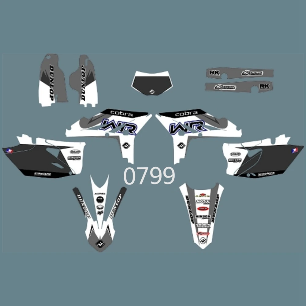 

For YAMAHA WR450F 2012 2013 2014 2015 Graphics Decals Stickers Custom Number Name 3M Full Motorcycle Backgrounds