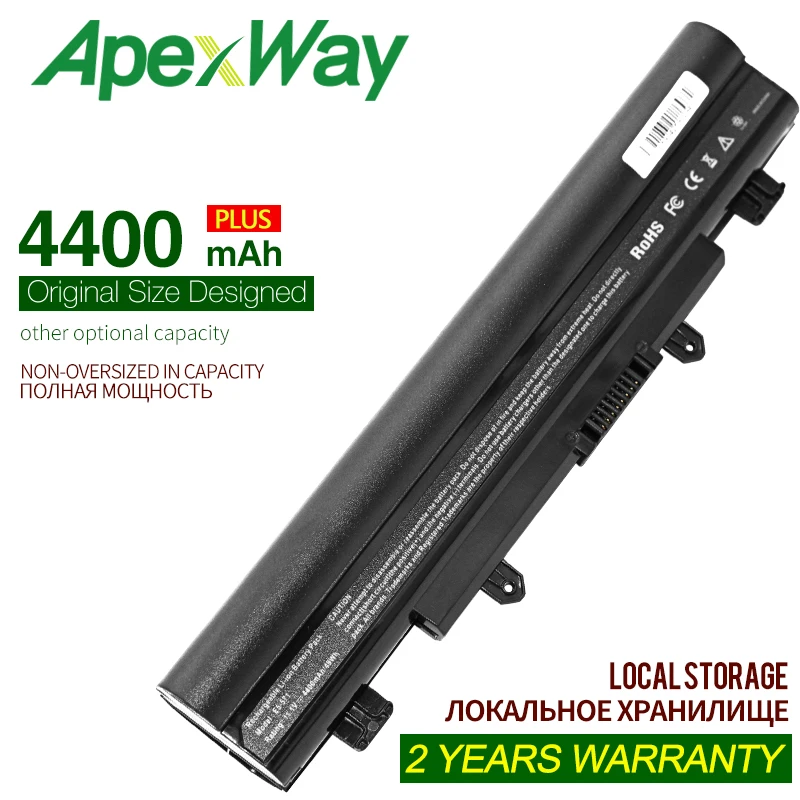 ApexWay Аккумулятор для ноутбука 4400 мАч 11 1 В AL14A32 Acer Aspire E14 E15 E5|Аккумуляторы
