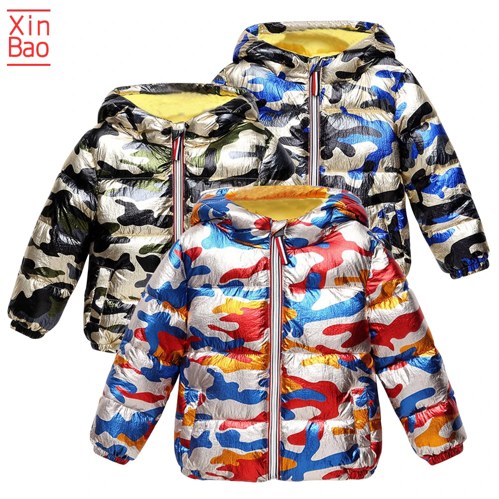 Новинка 2019 камуфляжное пальто XINBAO детская куртка с капюшоном Детская осенняя