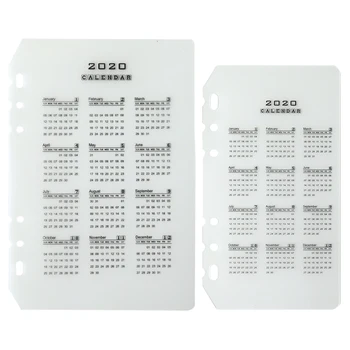 

2020 Notebook planner dividers A5 A6 Calendar monthly 6 ring binder index divider kawaii accessories stationery Free shipping