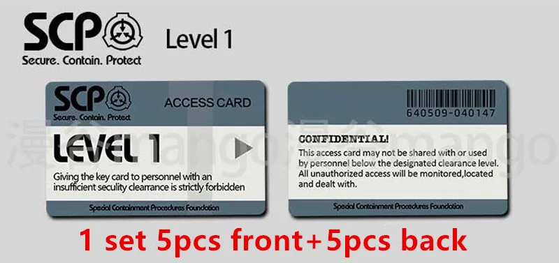 Наклейки для карт SCP специальные процедуры удержания основы Логотип Косплей карточная карта доступа
