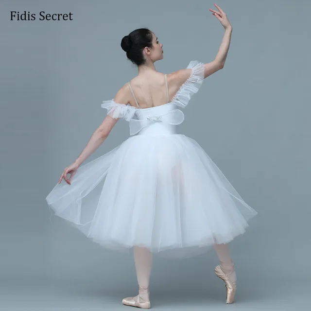 Romantic Swan Costume For Women Long Tulle Ballet Wrap Skirt In White,  Pink, And Blue Perfect For Rehearsal Practice And Stage Performances From  Oscaranne, $45.6