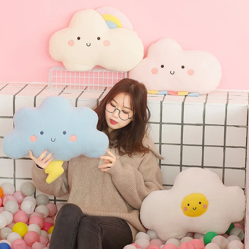 Kawai Coussin Lumineux nuage - peluche veilleuse déco chambre d'enfant