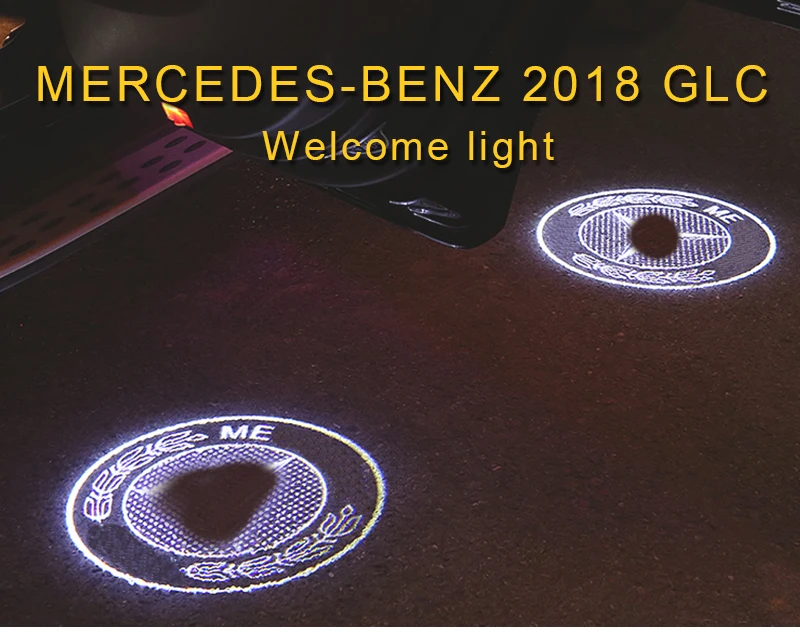 Gelinsi для Mercedes-Benz- GLC светодиодный Предупреждение ющий сигнал открывания двери автомобиля приветственные огни мигающие огни безопасности для предотвращения столкновений