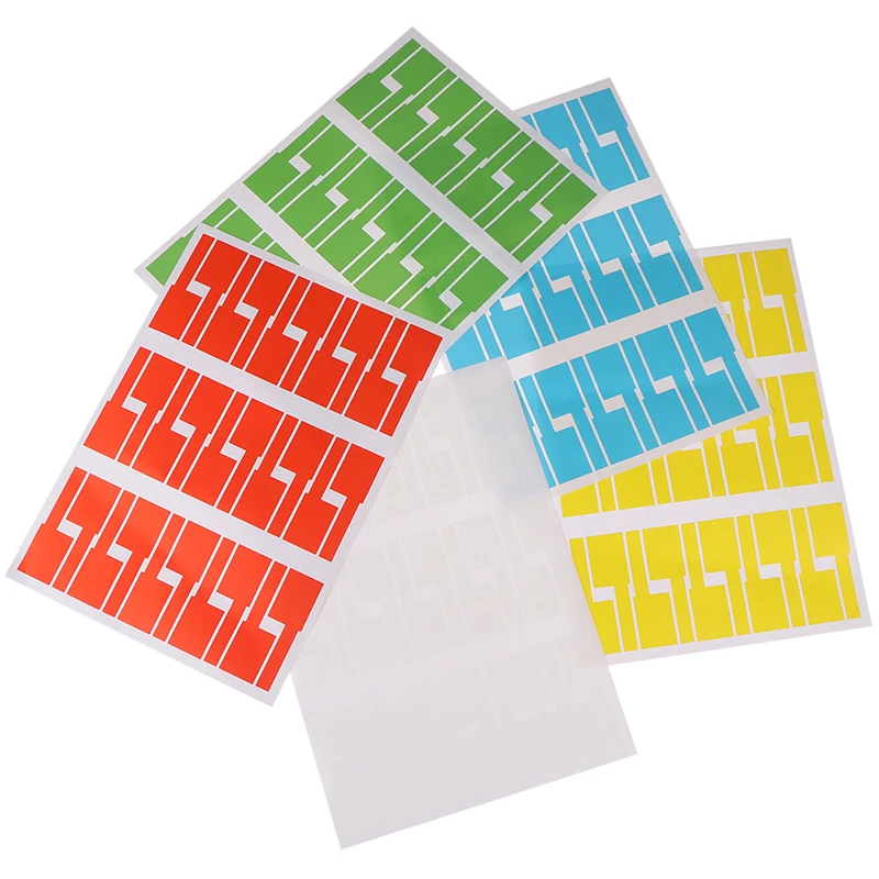 

30pcs/sheet Self-adhesive Cable Sticker Waterproof Identification Tags Labels Organizers Colorful Identification Tags