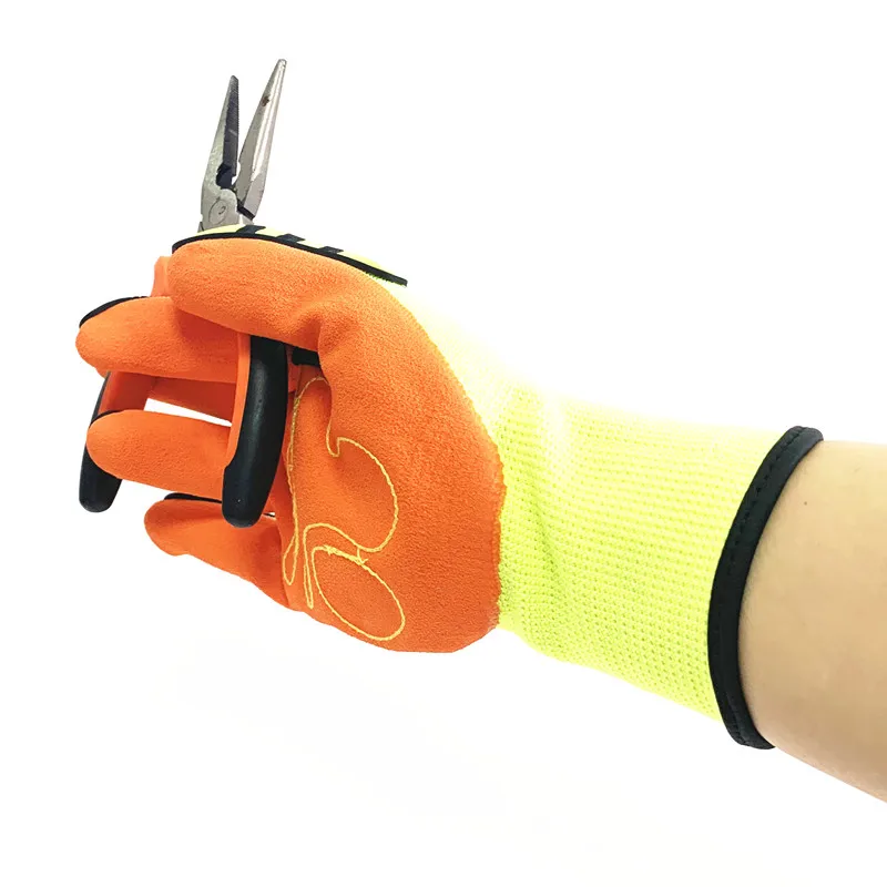 Hot sale level 5 cut gloves sandy nitrile coated work gloves oilfield breathable TRP working gloves  IMG_7462_副本