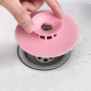 

Bathroom Sink Drain Strainer Stopper Rubber Circle Silicone Sink Strainer Filter Stopper Floor Drain Hair Kitchen Basin Stopper