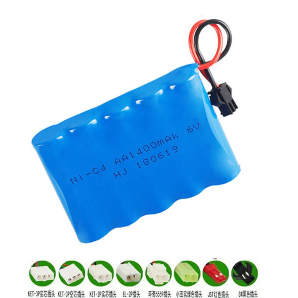 1400mah 6v Rechargeable Battery For Rc toys Cars Tanks Robots Guns AA 6V NICD 1pcs to 10 PCS RC Boats | Электроника