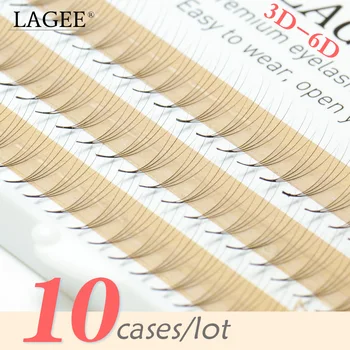

LAGEE 10 cases Russian Volume Eyelash Extensions Premade fans False lashes eyelash bundles bulk Make up tool