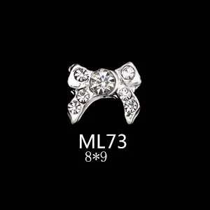 (10pcs)ML73 Стразы для нейл-арта, сплав, бант для украшения ногтей, сделай сам, блестящий бант для ногтей, украшение для ногтей, маникюр, 10 шт./лот, шпильки - Цвет: (10pcs)ML73