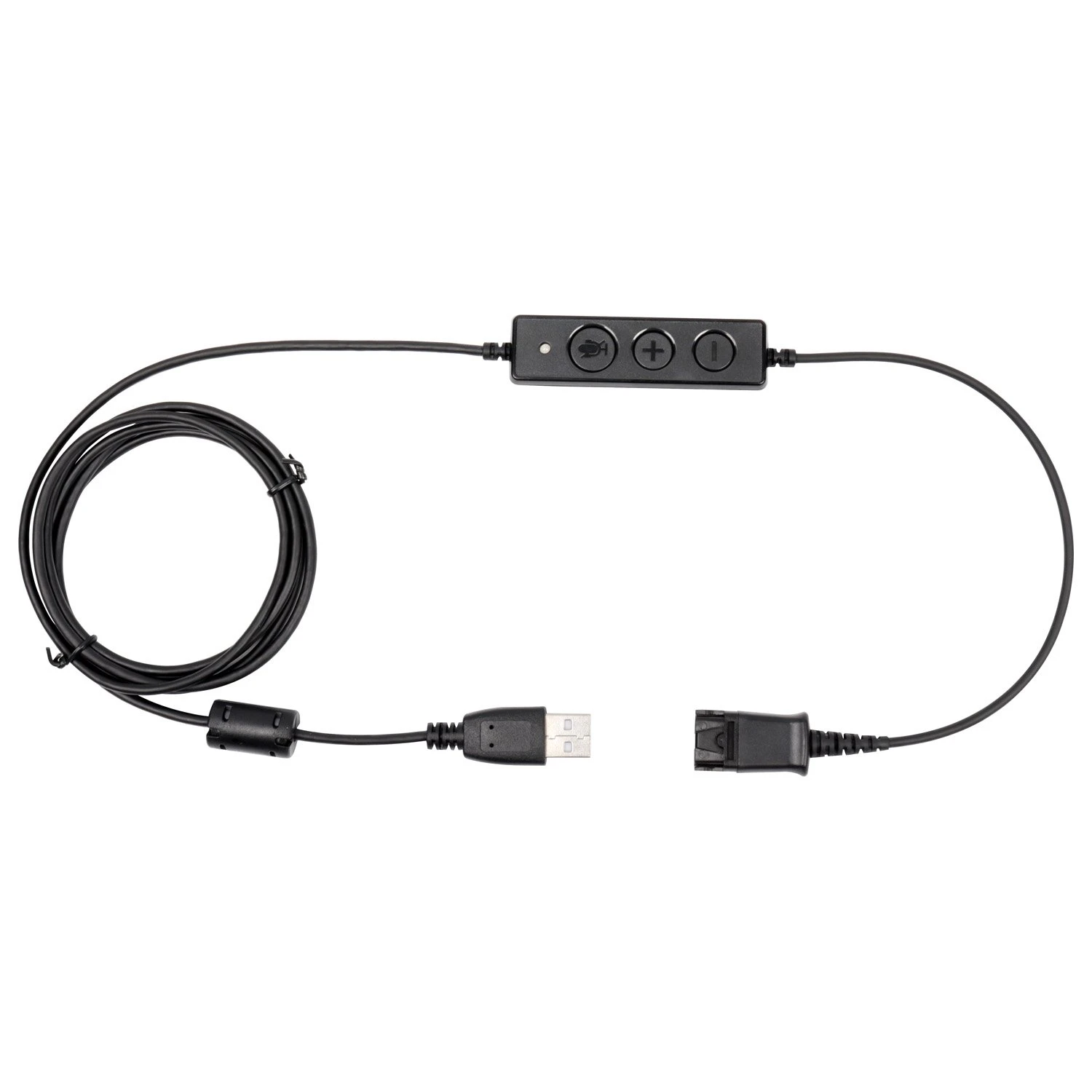 QD to USB Adapter Headset Quick Disconnect to USB cable with Volume and Mute Switch for