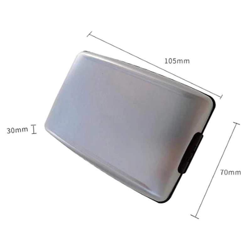1pc Aluminum Bankcard Blocking Hard Case Wallet Credit Card Anti-RFID Scanning Protect Card Holder Aluminum wallet