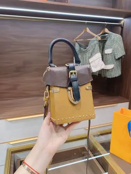 

Hot Selling 2020 New Luxury Old Flower Pattern Box Bag High Quality Printing Handbag Fashion Cross Body Bag Free Shipping B15