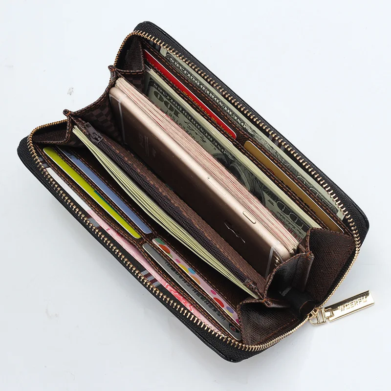

Men's Wallet Carteira 2020 New boys wallet leather long wallet billeteras para hombre Zipper money clip Luxury wallet