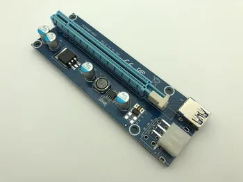 

VER006C Riser Card PCI-E 1x to 16x PCI Express Riser USB 3.0 Cable SATA to 6Pin IDE Power Supply for BTC Mining Miner Antminer