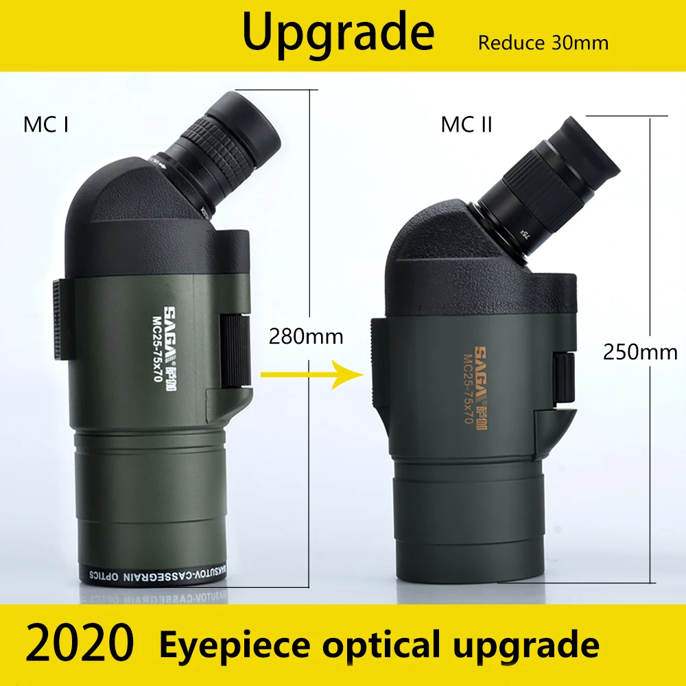 Spotting Scope MC25-75x70 Zoom Monocular Telescope High Power Waterproof Hunting Bird Watching Target