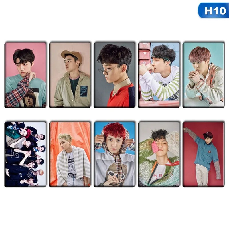 H10 10 шт./компл. Youpop KPOP EXO точные LOTTO Plant 3 EX'ACT альбом самодельные бумажные карты Signature подписи LOMO фото карта Фотокарта - Цвет: H10