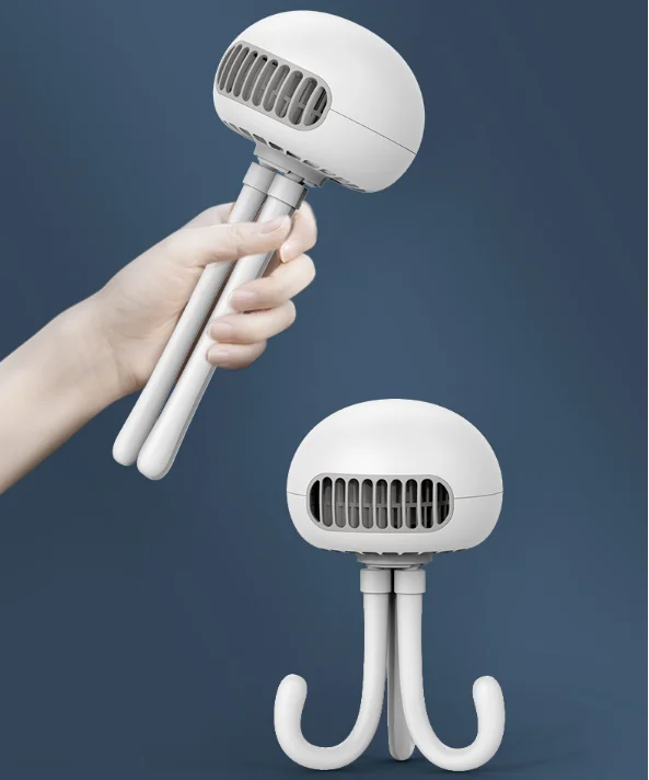 Portable silent office desk USB desktop small leafless clip-on octopus portable electric fan J03