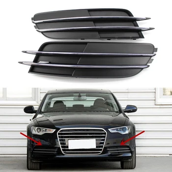 

1 Pair Front Bumper Lower Fog Light Grille Trims for 2012-2014 Audi A6 C7 4G0807681 4G0807682 Ventilation Grille