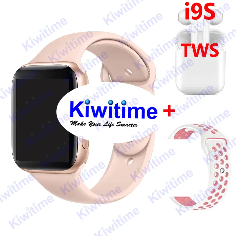 KIWITIME IWO 11 gps Bluetooth умные часы 1:1 Смарт часы 44 мм чехол для Apple iOS Android сердечного ритма кровяное давление IWO 10 Обновление - Цвет: RGold n i9s