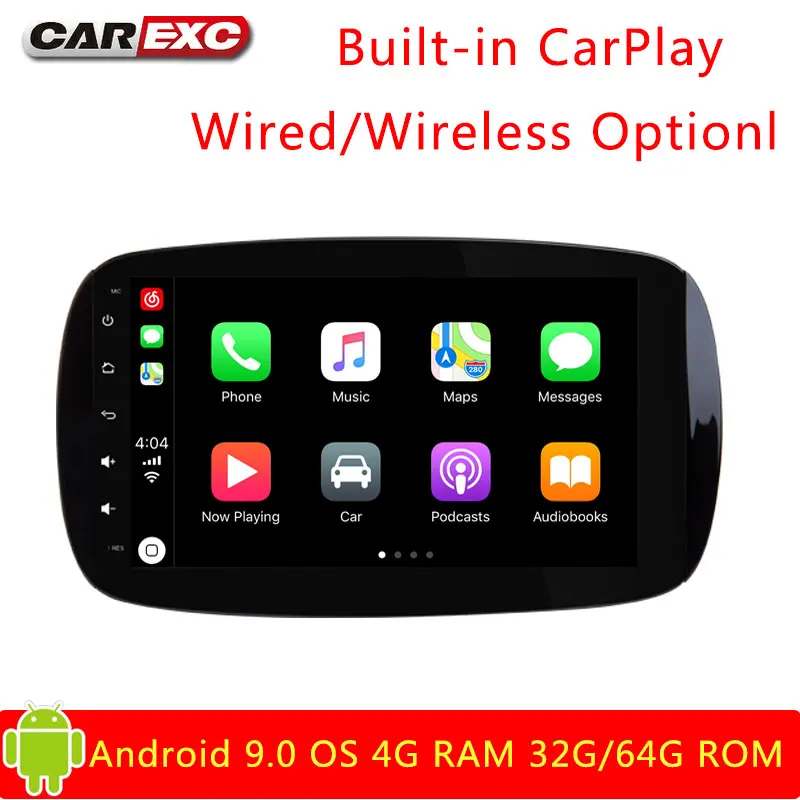 Discount Android 9.0 9 Inch Octa Cores Car Radio Stereo Systemr For Benz SMART Fortwo 2016 WIFI Radio GPS  Multimedia Unit Carplay 0