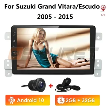 

2G+32G Android10 9" 2DIN Car Radio For SUZUKI GRAND VITARA 2005-2015 Radio Audio Car GPS Multimedia Player with Rear Camera WIFI