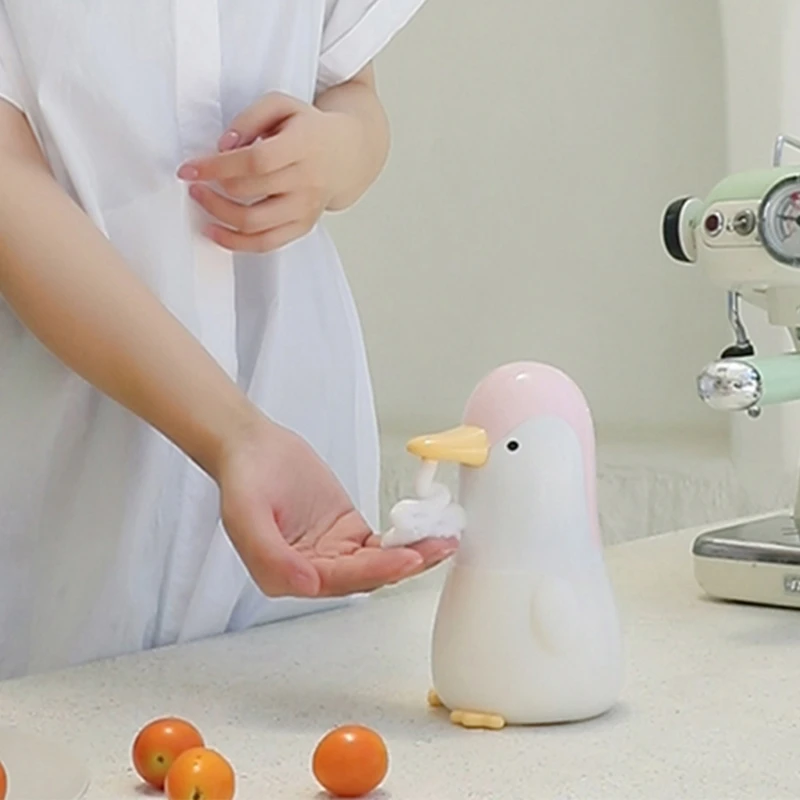 Cute Penguin Automatic Soap Dispenser Touchless Induction Foam Bubble Washing Machine for Kids Bathroom | Дозаторы жидкого мыла