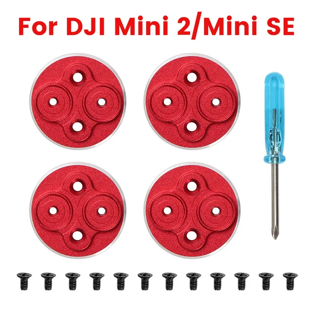 Updated For Mini 2 Motor Cover Scratch Proof Propellers Aluminum Alloy Protective Cover For DJI Mavic Mini 2/SE Accessories - Upgraded red