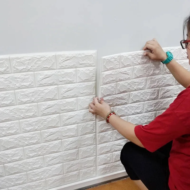 DIY 3D кирпичная настенная наклейка линия талии противоударный декор для