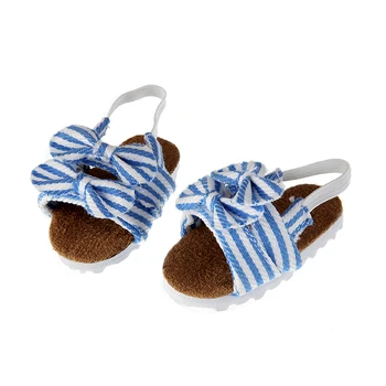 

New Fashion blue Doll Shoes For 18 Inch Generation American Doll Diy Doll Shoes With Bow Born Baby Dolls Shoes Free Shipping