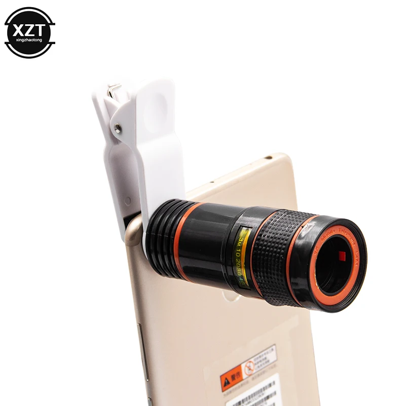 Universal Clip-on 8X Zoom Camera Lens Telescope Telephoto for iPhone Monocular Telescope 