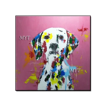 

Promotion Quadros De Parede Para Sala Hand-painted Painting, Abstract Background Dog Art, Pictures On Canvas.no Framework.