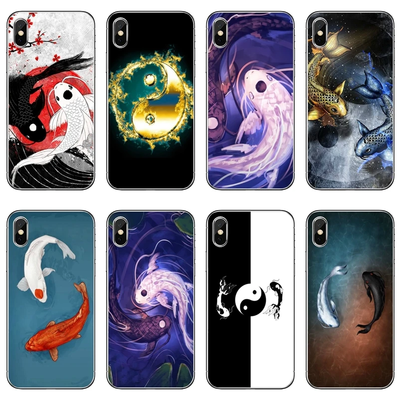 Чехол Koi Yin Yang Fish для iPhone 11 Pro XS Max XR X 8 7 6 6S Plus 5 5S SE 4 iPod Touch | Мобильные телефоны и