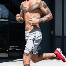 Летние повседневные шорты, мужские шорты для спортзала, фитнеса, бегунов, воздухопроницаемость, быстросохнущие, модные пляжные шорты, спортивные штаны для бодибилдинга