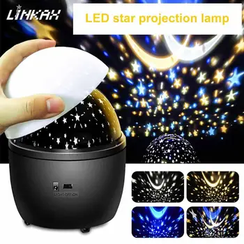 

Starry Sky Projector Lamp 360 Degree Rotating LED Night Light Galaxy Star Moon Projection Lantern For Children's Room Decoration