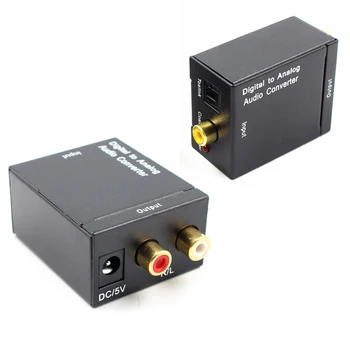 

hengshanlao DAC Digital to Analog Audio Converter Decoder Optical Fiber Coaxial Audio Adapter To RCA Amplifiers with USB Cable