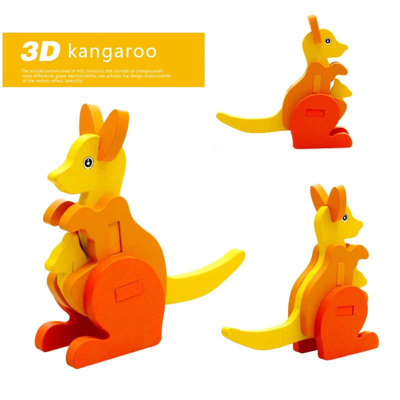 Модные Детские пазлы, игрушки, деревянные 3D головоломки, головоломки для детей, детские Мультяшные животные, Развивающие головоломки, игрушки