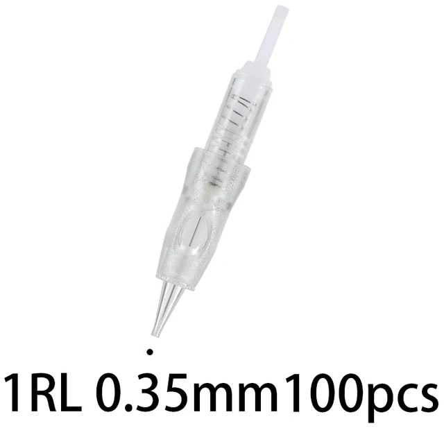Professional Permanent Makeup Machine Tattoo Gun Eyebrow PMU Machine Pen For Up Eyebrows Eyeliner Lip Microblading Makeup Kit 1RL 0.35mm 100pcs