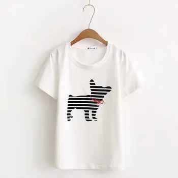 

2018 New Printed Women T-shirts fresh thin Summer Short Sleeve Female T shirt Women Clothing