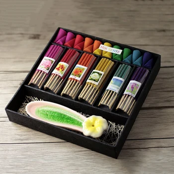 

Thai handmade aroma gift box Botanical Floral Set Tower incense stick incense mixed gift boxded Mixed fragrance incense