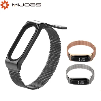 

Mijobs For Mi Band 4 Strap Metal Stainless For xiaomi miband 4 strap Steel Bracelet for mi band 3 strap Wristbands