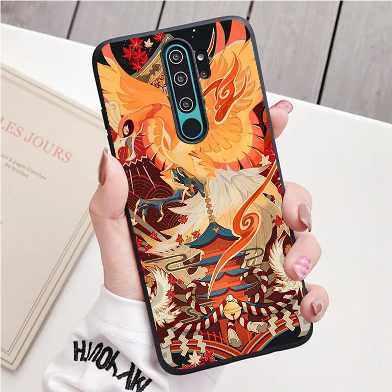 Nhật Bản Phong Cách Nghệ Thuật Silicone Ốp Lưng Điện Thoại Redmi Note 9 8 7 Pro S 8T 7A Bao best phone cases for xiaomi