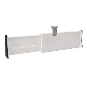 

White Drawer Dividers Adjustable Spring Loaded Expandable Kitchen Bedroom Organizer Retractable Drawer Partition Board for Home