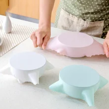 Пищевая силиконовая обертка для сохранения свежести пищи с крышкой сарана, вакуумное уплотнение, крышка контейнера для хранения, кухонные крышки, инструмент