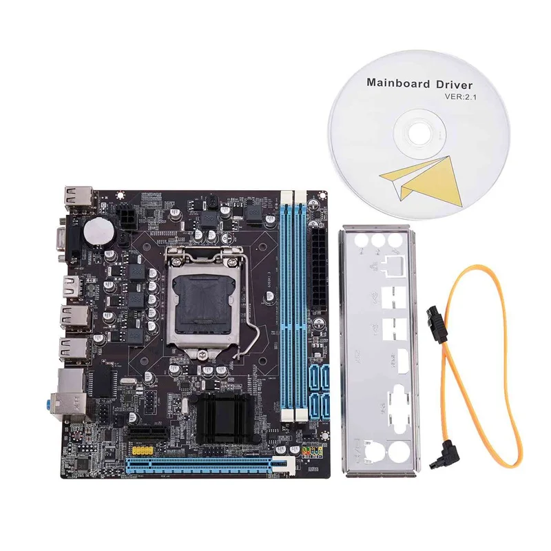 H61 Desktop Computer Mainboard Motherboard 1155 Pin CPU Interface Upgrade USB2.0 DDR3 1600/1333 for Core i7/i5/i3 | Компьютеры и офис