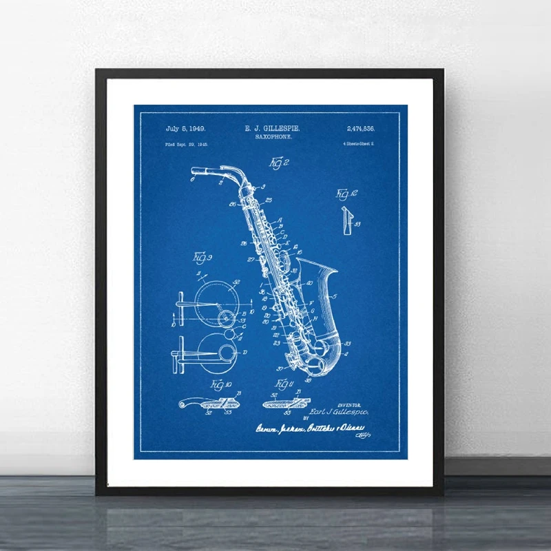 Saxophone-Art-Blueprint-Canvas-Painting-Saxophone-Player-Gifts-Saxophone-Patent-Vintage-Poster-Prints-Music-Wall-Art (2) - 副本